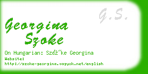 georgina szoke business card