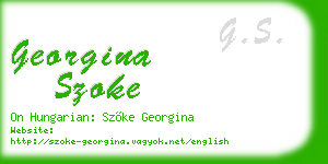 georgina szoke business card